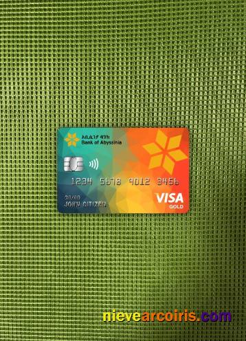 Ethiopia Bank of Abyssinia bank visa gold card photolook